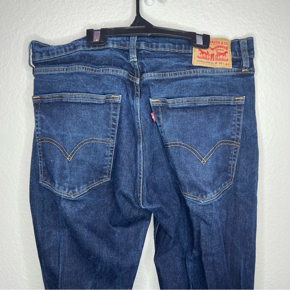 Levi's Men's Denim Blue Full Length Workwear Fit Jeans 36x34 - Picture 4 of 5